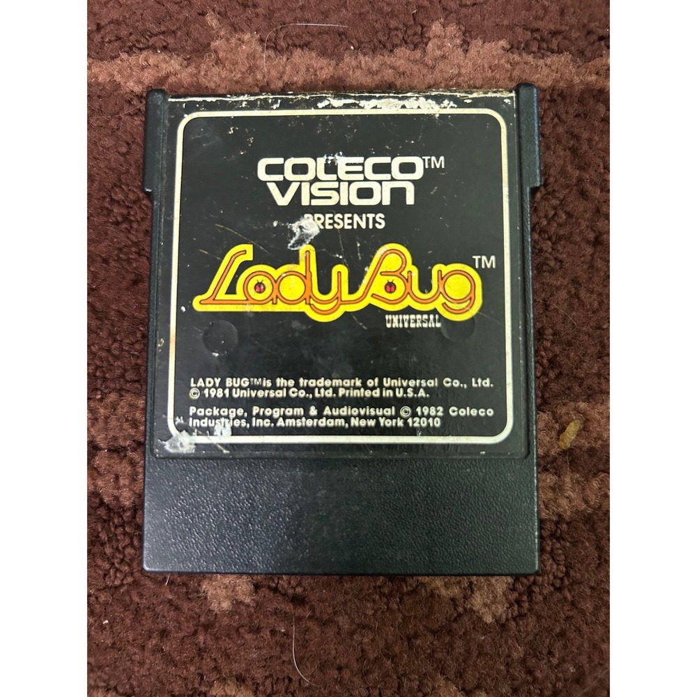 Lady Bug ColecoVision Video Game Cartridge 1982 Vintage Arcade Port Universal